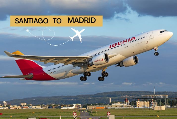 ¿Cómo reservar un vuelo de Iberia Airlines de Santiago a Madrid?